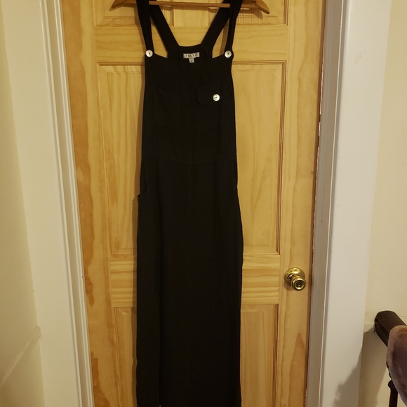 Focus Linen Overall Jumper Dress Made in USA Small - Picture 2 of 8